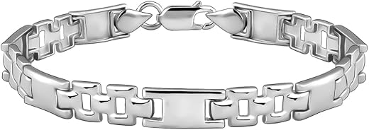 GIVA 925 Silver Classic Rectangle Bracelet For Him, Adjustable | Gifts for Women and Girls | With Certificate of Authentic...