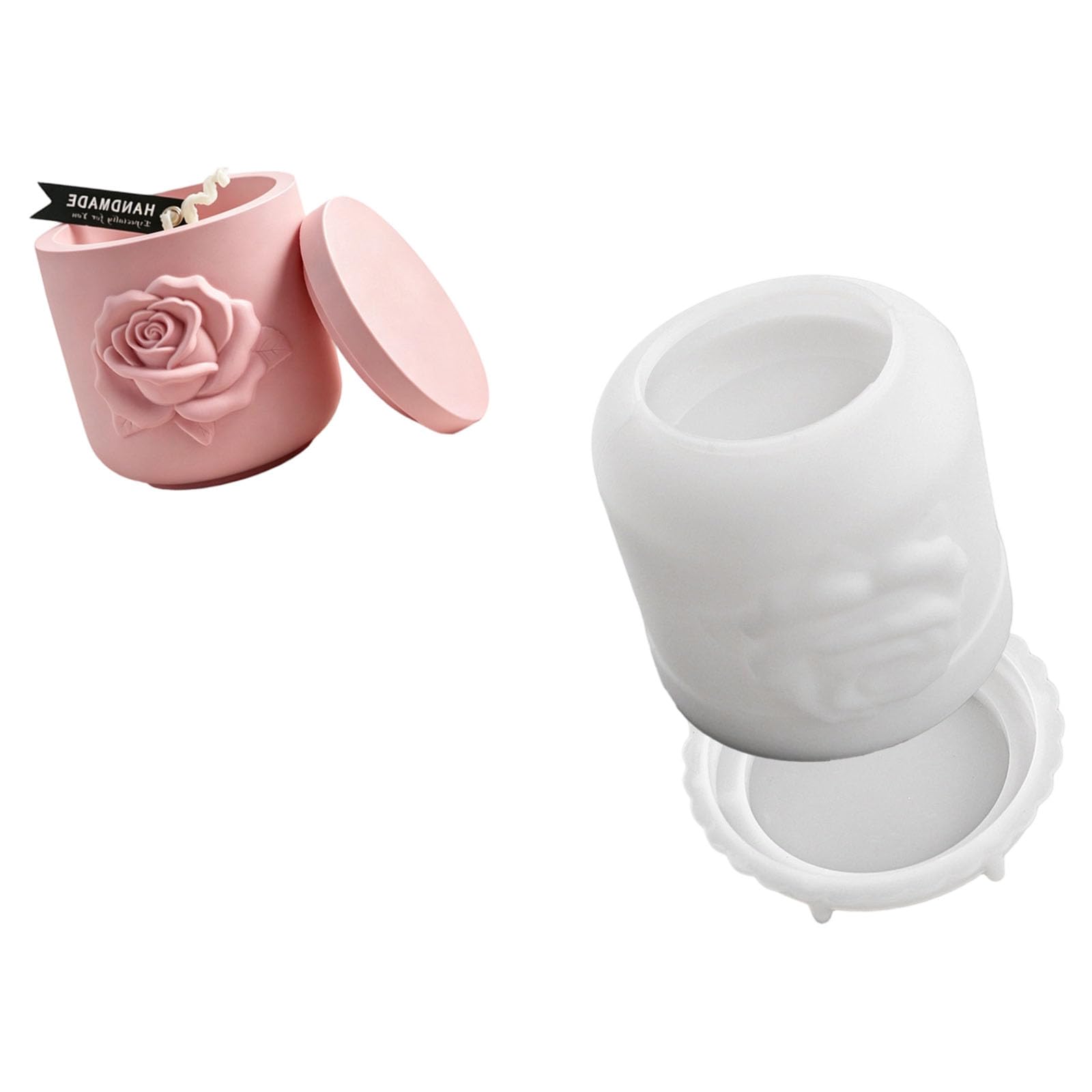 Hsyzygian Rose Silicone for Soap Making with Lid Flower Soap Making