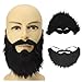 Brussels08 Fausse barbe et moustache élastique noire, déguisement amusant pour homme, Halloween