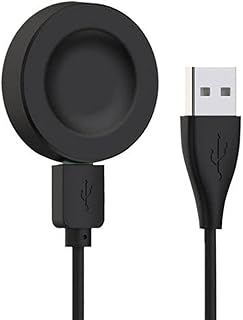 منصة شحن لاسلكية مغناطيسية لساعة هواوي 3/3/جي تي 2 برو / جي تي2 اي سي جي- بطول 100 سم، يو اس بي، أسود