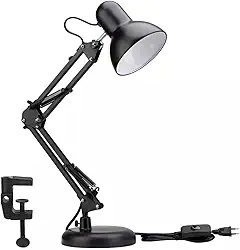 Luminária Articulada De Mesa Abajur Modelo Pixar Com Base E Garra (PRETO)