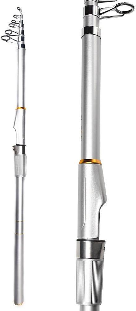Handing Magician Saltwater Fishing Rod Spinning Telescopic Fishing Pole no Reel Silver White Color Pole Portable Fishng Tackle 5 Kinds of Specifications are Available
