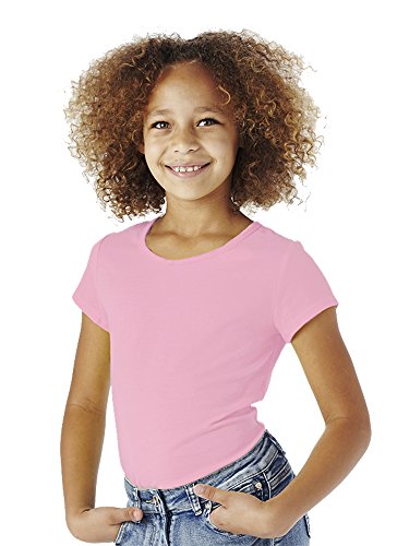 Girls Solid Round-Neck Tee