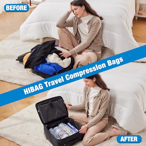 HIBAG 30-Pack Vacuum Storage Bags for Clothes, Comforters, and Blankets