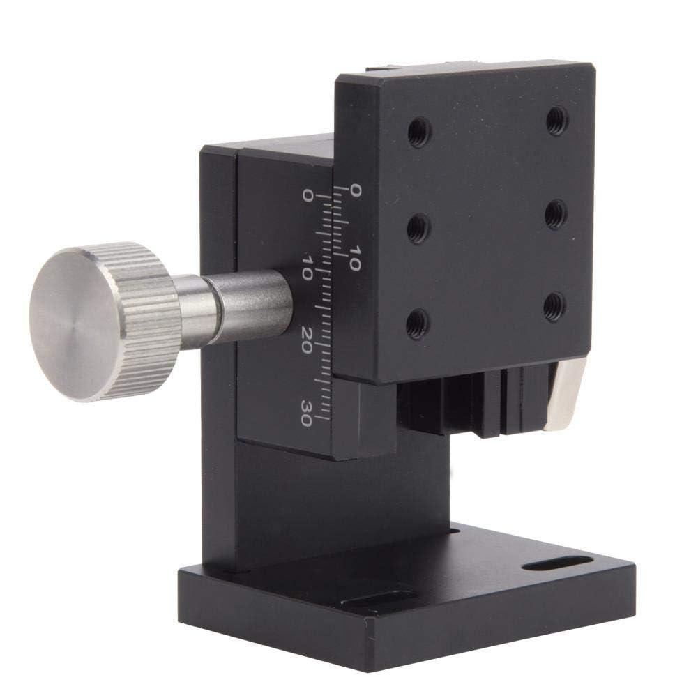 Manual Linear Positioning Stage with Z-axis Slide, Cross Roller Bearing, XY-axis Rotation and Adjustable Height for Precision Applications, 40x40mm
