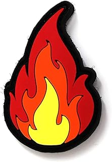 Flame Lick - Fire | PVC Rubber Tactical Hook and Loop Patch