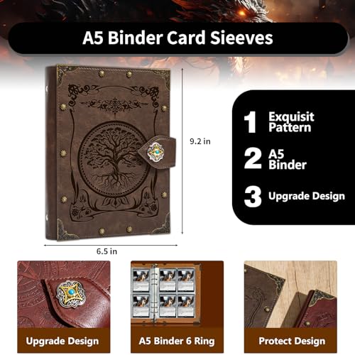 DUROTAN Trading Card Binder-4 Pocket,240 Pockets Card Holder Album,Portable Cards Collection Book,Card Organizer Fits Various Stand Size Card