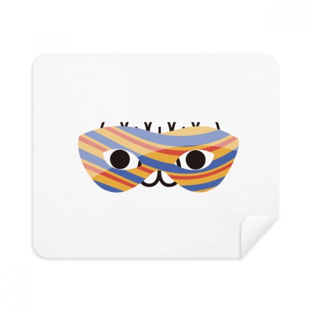 Lovely Face Festival Party Expression Cleaning Cloth Screen Cleaner 2pcs Suede Fabric