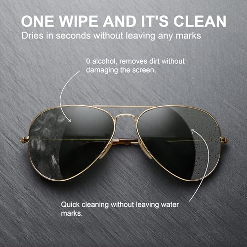 Image of Lens & Screen Cleaning Wipes, Individually Wrapped for Eyeglasses, Phones, Laptops, and TVs - Quick-Drying, Streak-Free, Portable, Pre-Moistened Wipes for Electronics & Glass Surfaces, 30 Pack