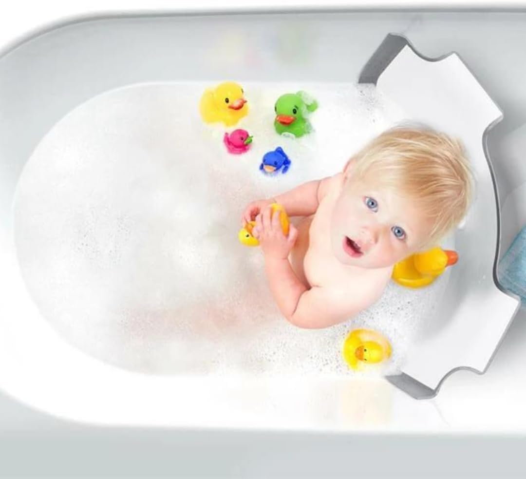 BabyDam Barrera de baño – No necesita baño para bebé! (Limón)