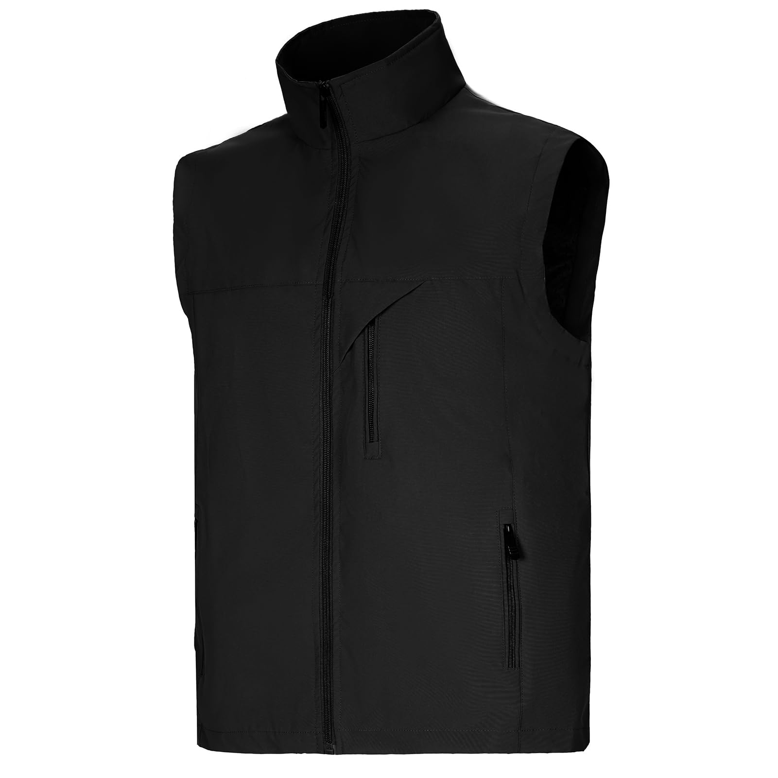 DUOFIER Men's Casual Vest Lightweight Outdoor Work Photo Cargo Sleeveless Jacket for Hiking Travel