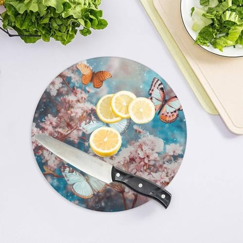 Planche à découper en verre haute résistance et son design papillon épuré