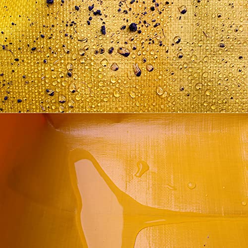 SisBroo wasserdichte Pflanzen-Umtopfmatte für den Innenbereich, Faltbare Zimmerpflanzen, Sukkulenten, Pflanzmatte, tragbare Gartenmatte, 68,1 x 68,1 cm (Orange)