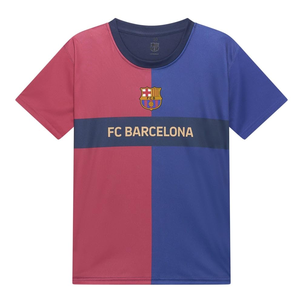 Camiseta de fútbol FC Barcelona para niños - Talla 116/6 años - Temporada 2024/2025 - Camiseta Barca para niños - Camiseta réplica Oficial.