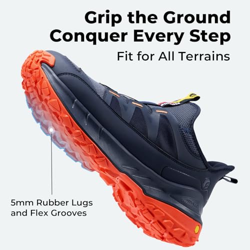 Image of FitVille Extra Wide Sneakers for Men Slip-on Shoes, Soft Comfortable Mens Running Shoe, Slip Resistant Hiking Walking Shoes with Arch Support & Wide Toe Box