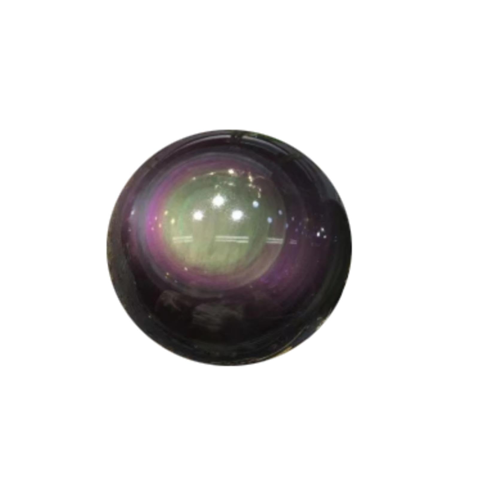 MDBJTCYZN Rainbow Eye Obsidian Ball Ornaments Pure Black Gold Crystal Home Feng Shui Jewelry,B-20mm