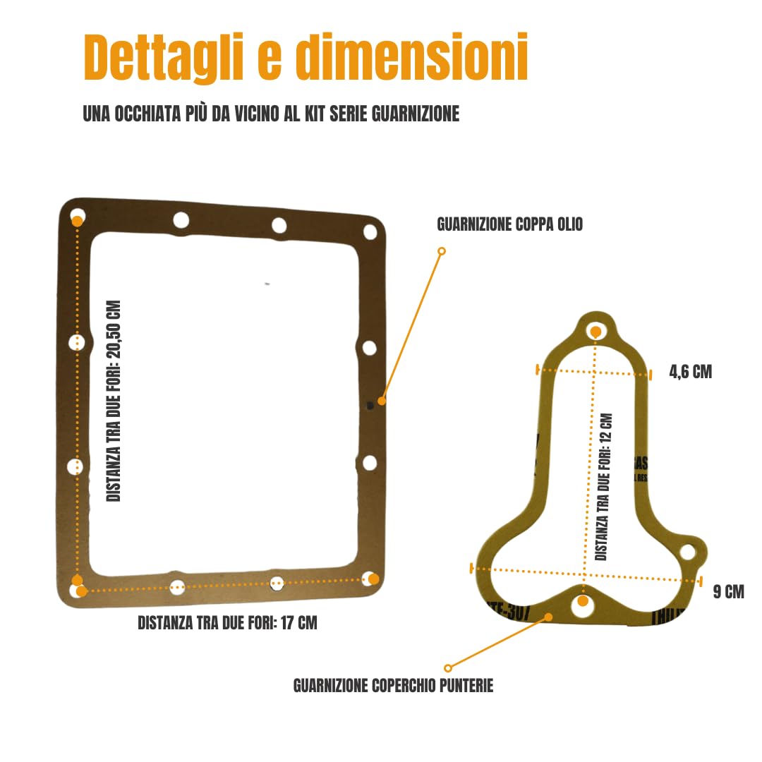 Generico Kit Cilindro e Pistone + Serie Guarnizione Completa e Paraoli Adattabile per Motore Lombardini Diesel LDA 510 per Motozappa e Motocoltivatore