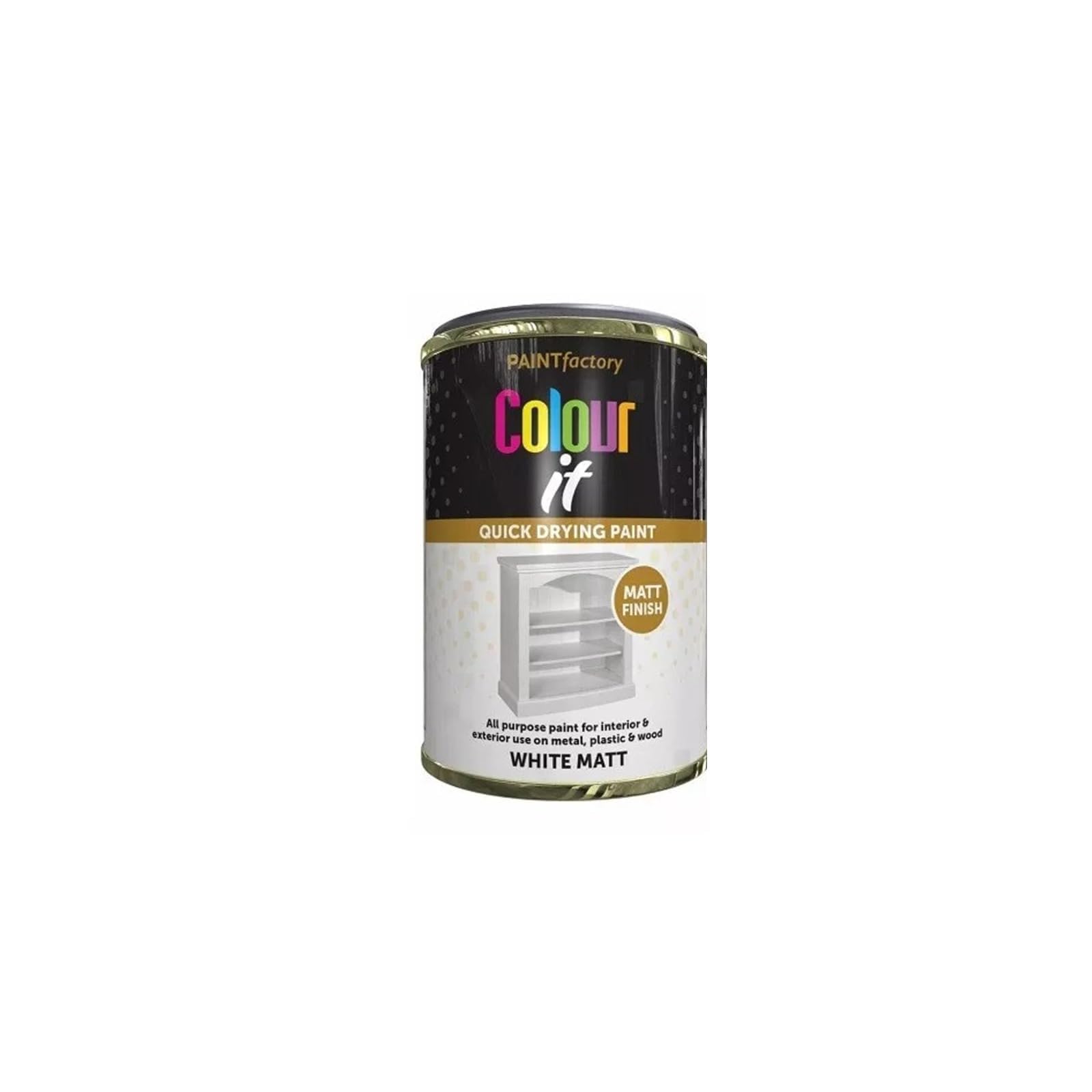 RIZZIIZ White Matt Tin Paint, Quick-Drying Paint, Non-Cracking, Durable & Long Lasting Performance, Suitable For Both Interior And Exterior Use, 300ml (1pcs)
