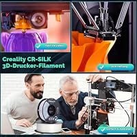 Creality Silk PLA Filament 1,75 mm Gold & Silber, 2 kg, Hochglänzendes Metallic 3D Drucker Filament, Seiden-Effekt, Maßgenauigkeit ±0,02 mm, kompatibel mit Ender, K1, K2 – Ansicht 3