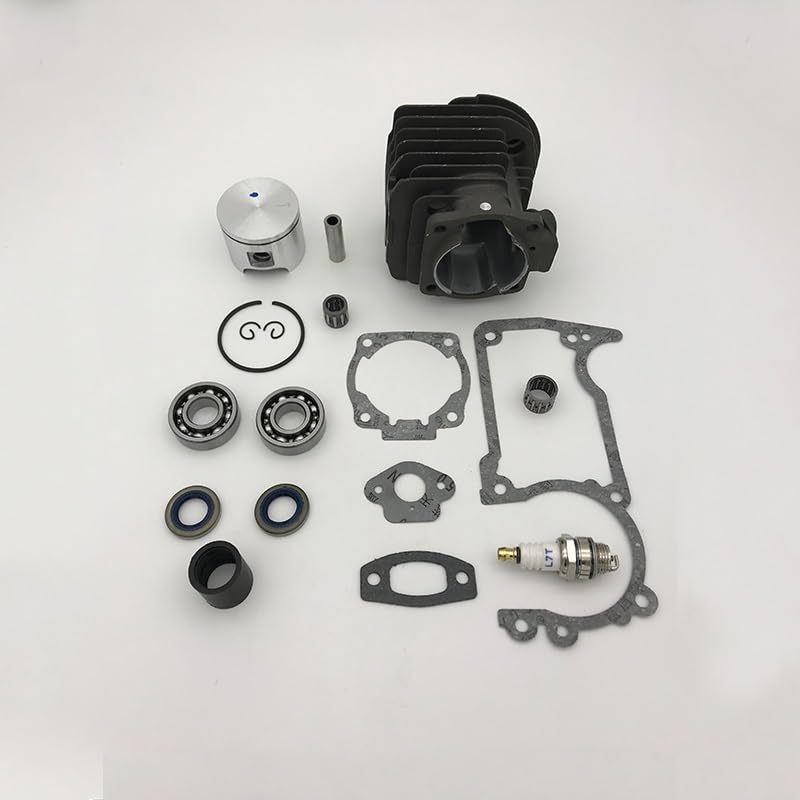 Części do kosiarki 46mm zestaw uszczelek olejowych łożyska tłoka cylindra pasuje do Husqvarna 50,51,55 Rancher silnik gazowy piła łańcuchowa ogrodowe części zamienne Ferramentas