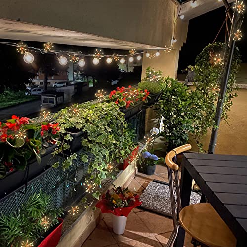 DINOWIN Solar Firework String Lights Waterproof Solar Garden Lights Outdoor Fairy Lights 8 Mode Decorative for Indoor/Outdoor Wedding Patio Yard Christmas (200LED) - Image 4