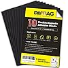 DIYMAG – Hojas adhesivas magnéticas, 4 x 6 pulgadas, paquete de 10 hojas flexibles con imán y adhesivo para manualidades y fotos, fáciles de despegar y pegar, se pueden cortar