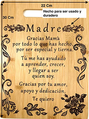 Tabla de cortar de bambú grabada única (22x30cm) miniatura 3