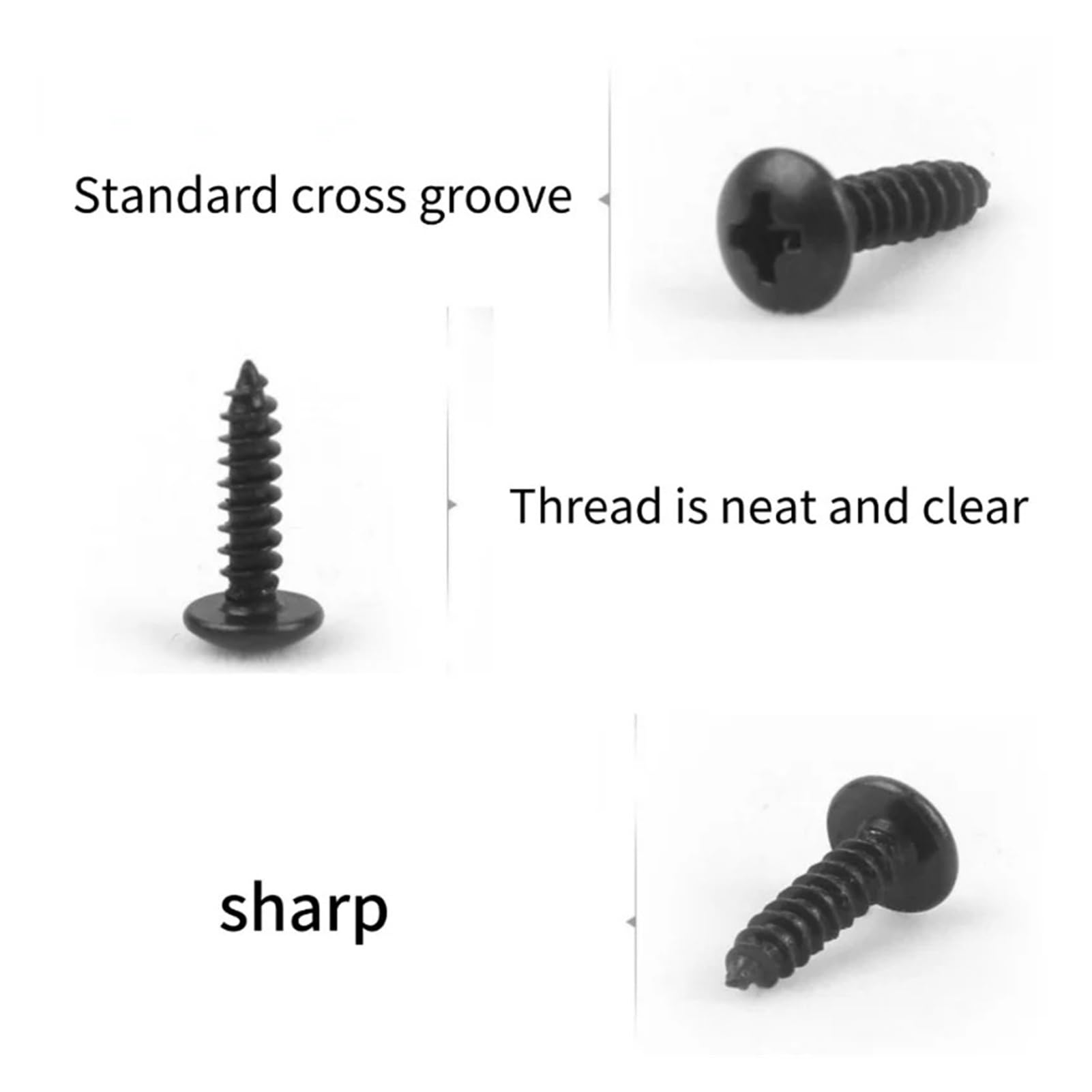 Black Oxid Truss Head Self-tapping Screw With Non-slip Tooth - Foto 7