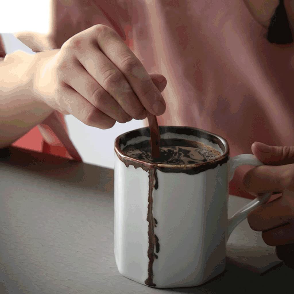 Tazas de Té Tazas Desayuno Taza Creativa De Gres, Taza De Café De Cerámica Clásica, Tazas Vintage para Bebidas Frías/Bebidas Calientes/Jugo/té Tazas Tazas de Cafe