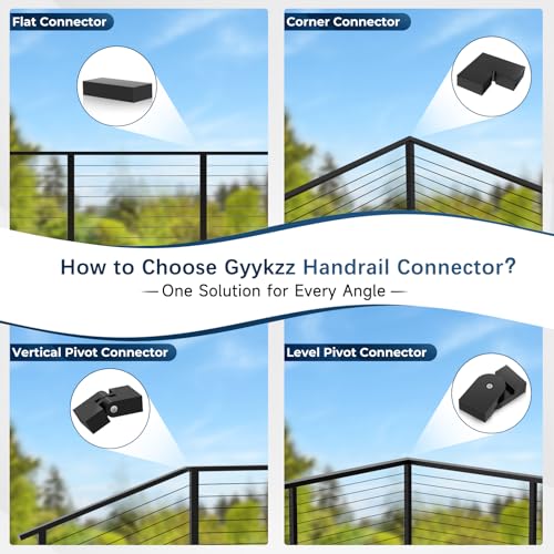 Image of 1 Pack Corner Connector for Stainless Steel Handrail, 90 Degree Hand Rail Accessories for Top Handrail Railing, High Strength POM Connecting Block Fitting for Corner Deck Railing System