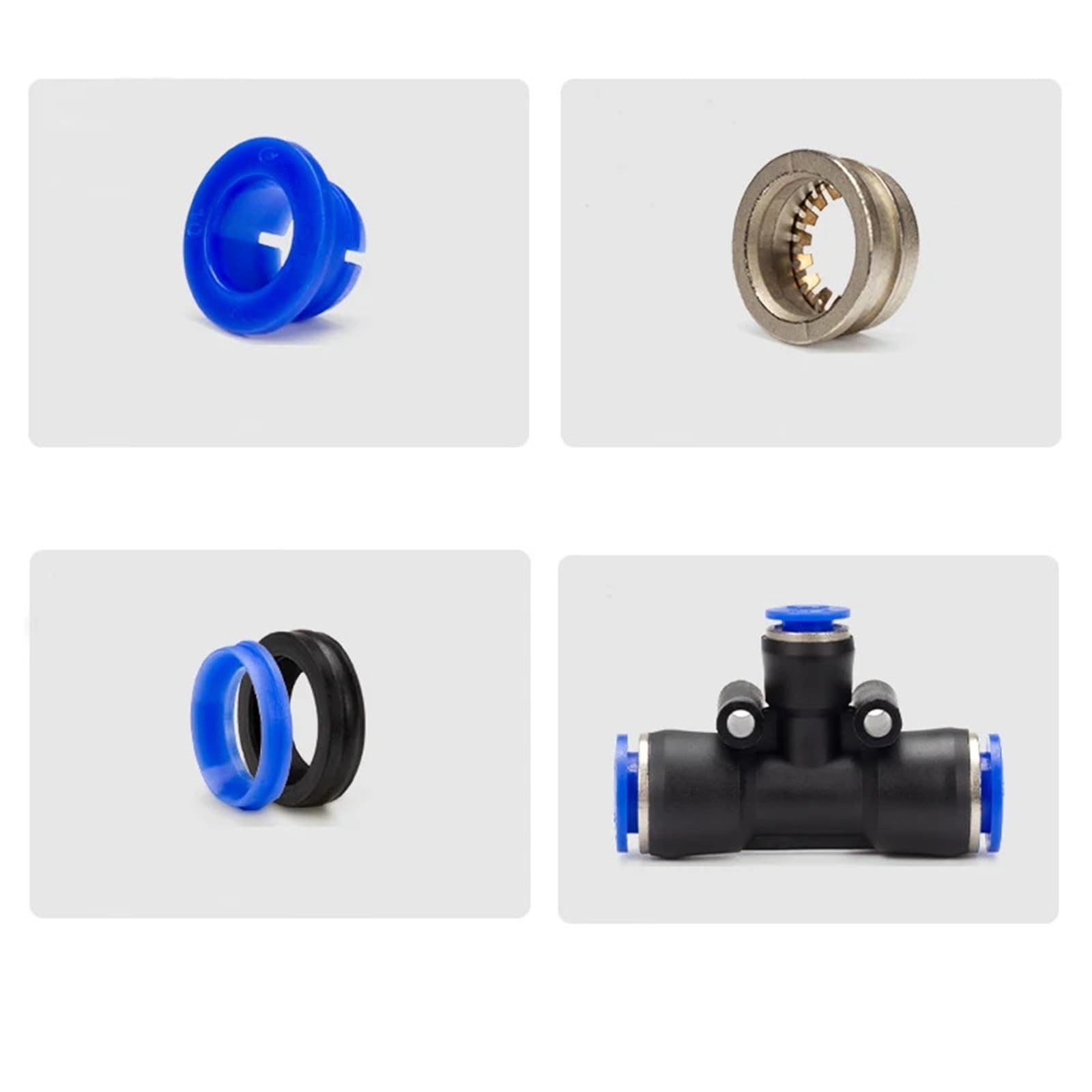 Conectores de polietileno de 4 mm, 6 mm, 8 mm, 10 12 mm, ajuste neumático, bloqueo de conexión rápida, conector de manguera de tubo de plástico de 3 vías, 1 unidad (PEG 12-8)