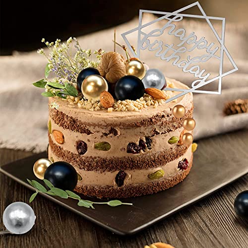 LIBRNTY 50 stuks mini-cupcake-toppers, verjaardagstaartdecoratie, festivaldessertdecoratie, voor bruiloft, verjaardagsfeest, Kerstmis, taartdecoratie, feest, Valentijnsdag, dessertdecoratie (goud) - Image 7