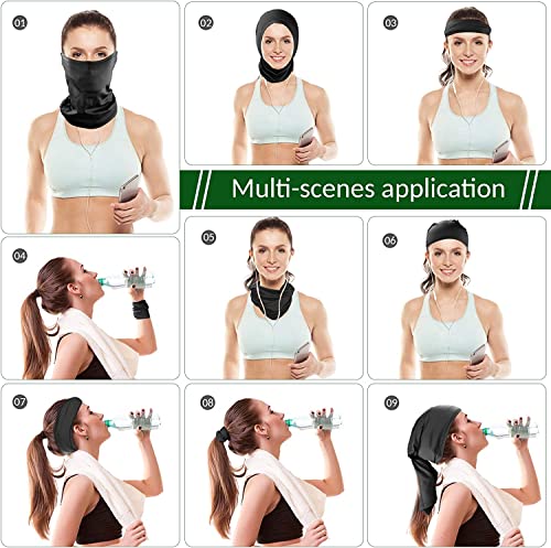 Image of XJARVIS Bandana & Neck Gaiter Scarf for Men & Women | Odor-Free, Breathable, Super Soft, Durable & Multifunctional | Headband, Face Mask, Dust & Sun Protection - Free Size, Black
