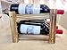 LoongZDD 8-Bottle Wine Rack - Premium Carbonized Pine Wood, Two-Tier Countertop Design