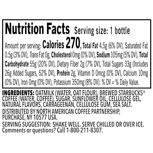 Image of Starbucks Oatmilk Frappuccino, Coffee Drink, Caramel Waffle Cookie Oat Milk, 13.7 fl oz Bottles (12 Pack), Iced Coffee