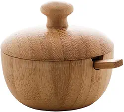 LYOR - Açucareiro de Bambu com Colher Verona 8cm x 7,5cm