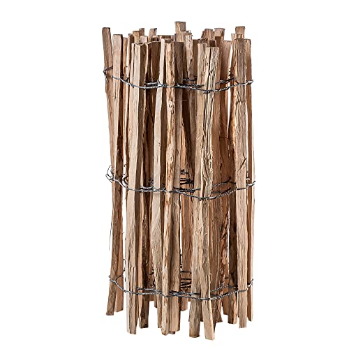 KADAX Valla de avellano, valla de madera de avellana, valla de jardín en diferentes tamaños, apilamiento resistente a la intemperie, producto natural ((7-9 cm) 100 x 500 cm)