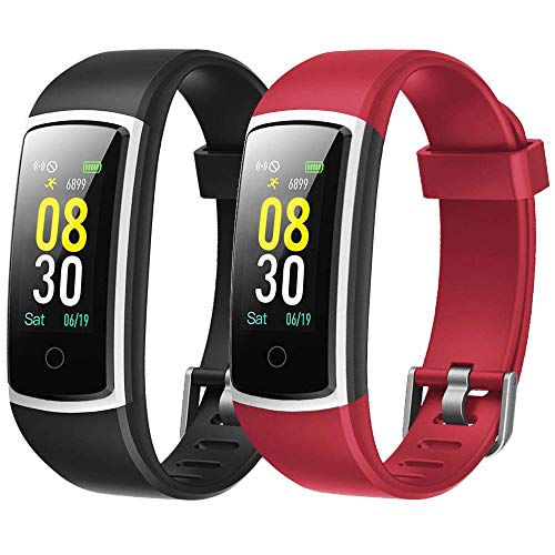 Rayfit Pulseras de Repuesto para Fitness Tracker Correa ID128 Color HR / ID128Color HM / SW336 Inteligente Pulseras Actividad Band Correa Repuesto de Reloj Deportivo Contador Pasos Calorías Podómetro
