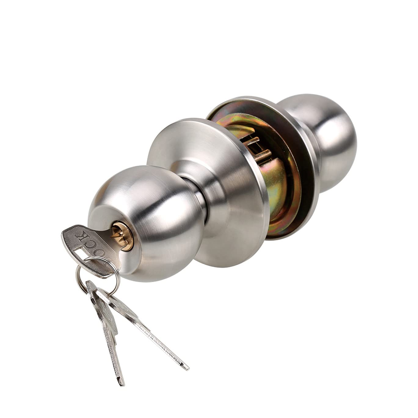 Knobset en acier inoxydable et poignée de porte ronde au design épuré architectural