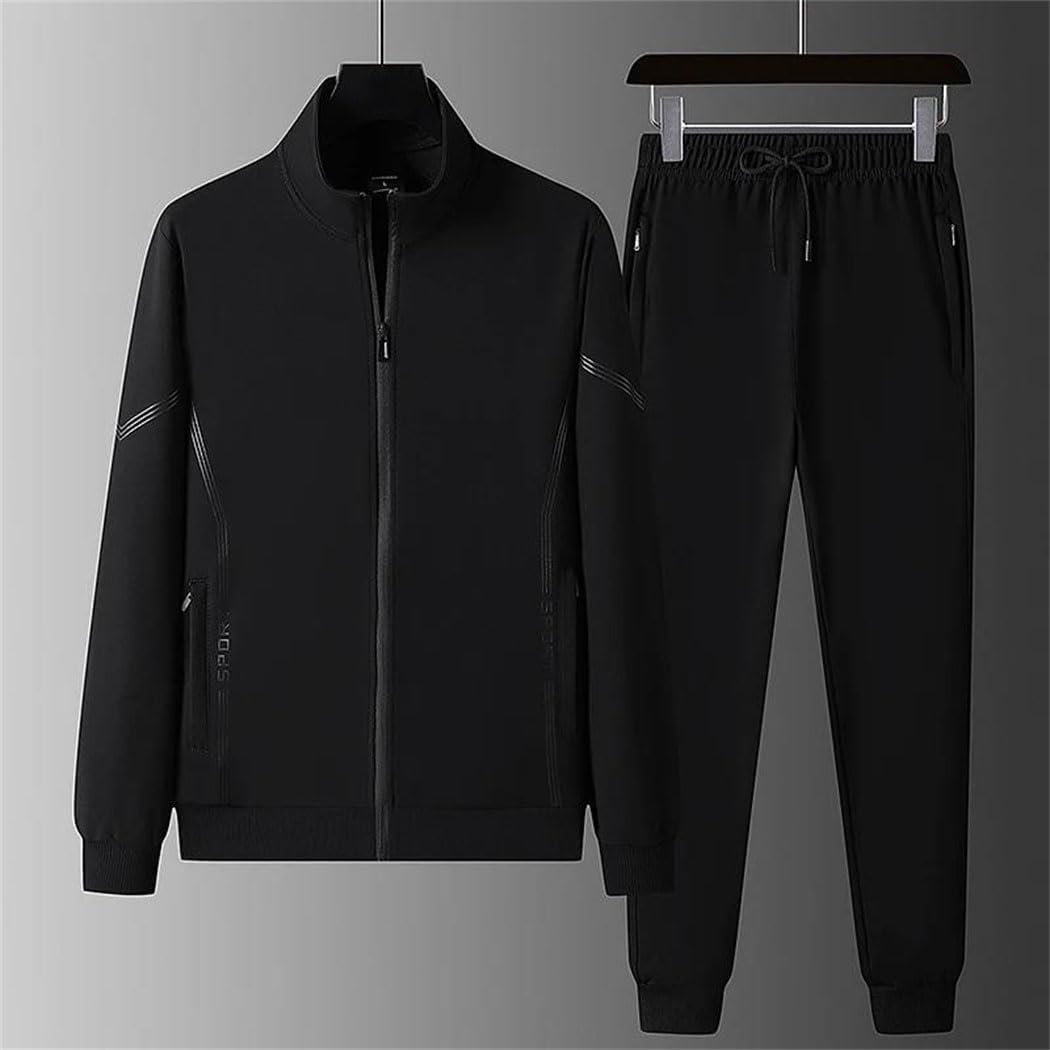 Men's Tracksuit Casual Joggers Hooded Sportswear Jackets Pants 2 Piece Sets Hip Hop Running Sports Suit