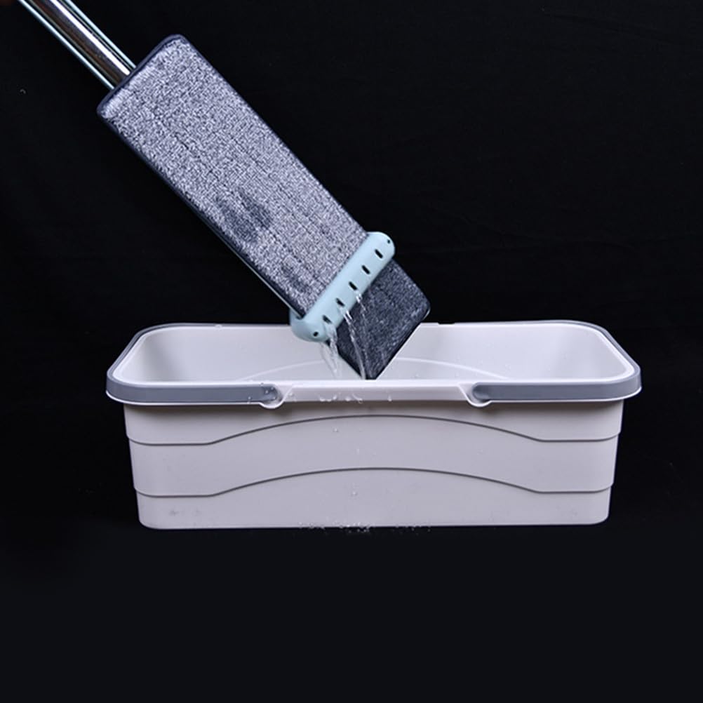 Healvian Robuster Eimer, großer Reinigungseimer, Kunststoff, Mop-Eimer, bequemer Griff, tragbares Reinigungszubehör für Boden, Fenster, Haushaltsreinigung, Weiß
