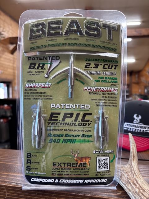 Beast Titanium Broadheads 2.3 Cut 2 Blade 125 gr 3pk