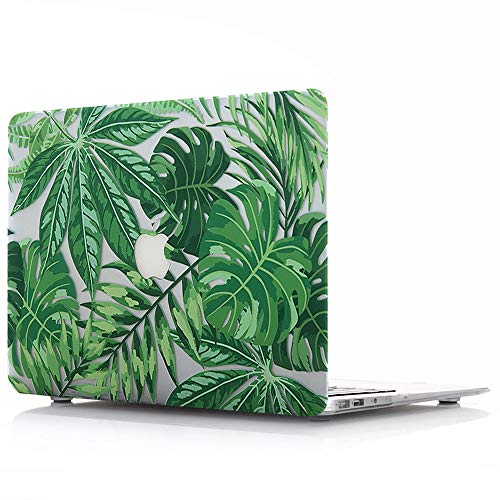 AQYLQ Funda Dura para 2018/2017 / 2016 MacBook Pro 13 Pulgadas con/sin Touch Bar A1989 / A1706 / A1708 Ultra Delgado Carcasa Rígida Protector de Plástico Cubierta - Hojas de Palma 1