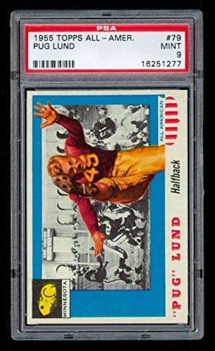 1955 Topps All-American Football Pug Lund #79 PSA 9