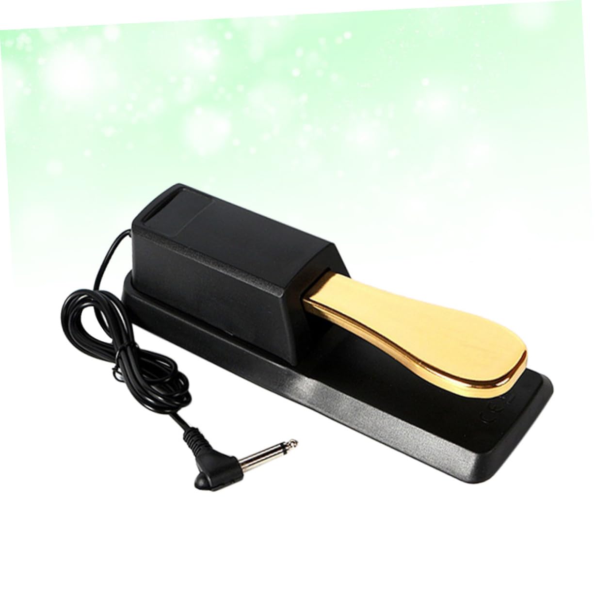 Pedal de Sostenido para Piano y Teclado Eléctrico Alta Resistencia, Material Abs Metal Dorado, Estilo Clásico y Pedal de Pie para Uso Profesional