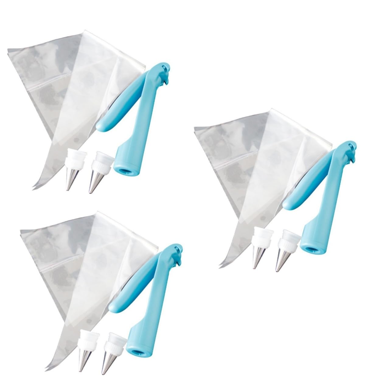 Amosfun 18 Piezas toppers para tartas Decoración de tartas Kit de decoración de pasteles Decoración de postres Blue Reutilizable