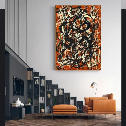 Jackson Pollock Forme Libre tableau prêt à suspendre cadre intérieur - 2