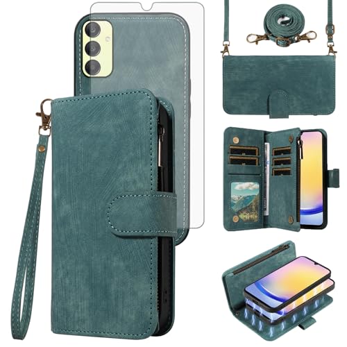 Coque Samsung Galaxy A25 Asuwish SBWCXDK UK Bleu évite les rayures d'écran et chutes