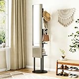 Structure Solide : Fabriquée en tôles de métal et en fer de haute qualité, elle est solide et durable, avec une forte capacité de charge. le verre trempé avec film de sécurité, même en cas de dommage accidentel, les fragments du miroir ne se disperseront pas.