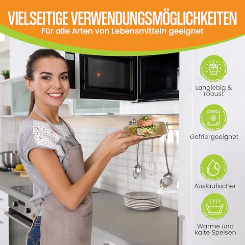 Raj Palmblatt Teller [50-Stuck] - 20 cm Quadratische | Umweltfreundliche – Ansicht 4